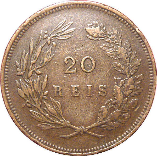 Portugal 20 Reis Coin | King Carlos I | KM533 | 1891 - 1892