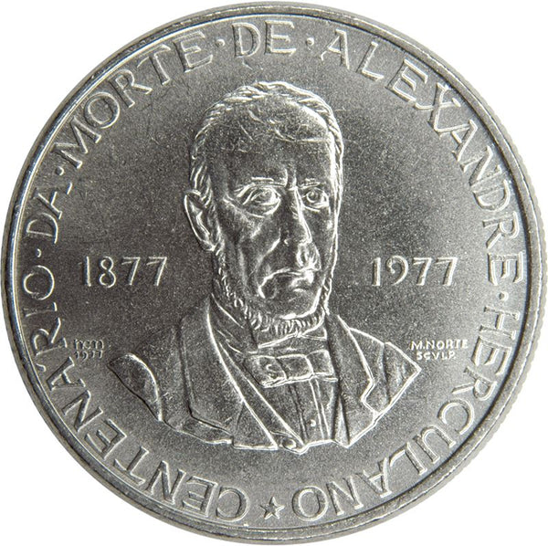 Portugal | 25 Escudos Coin | Alexandre Herculano | KM608 | 1977