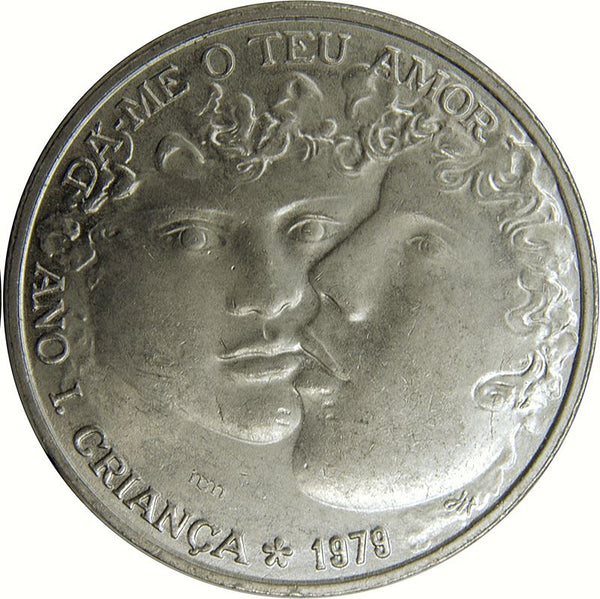 Portugal 25 Escudos Coin | International Year of the Child | KM609 | 1979