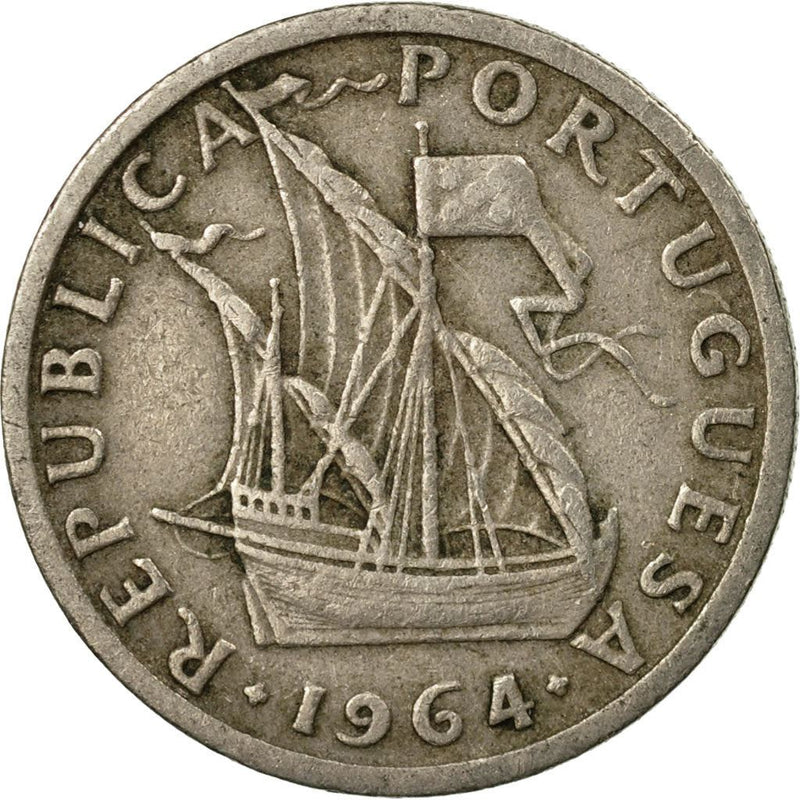Portugal Coin Portuguese 2.50 Escudos | Sailing Ship | KM590 | 1963 - 1985