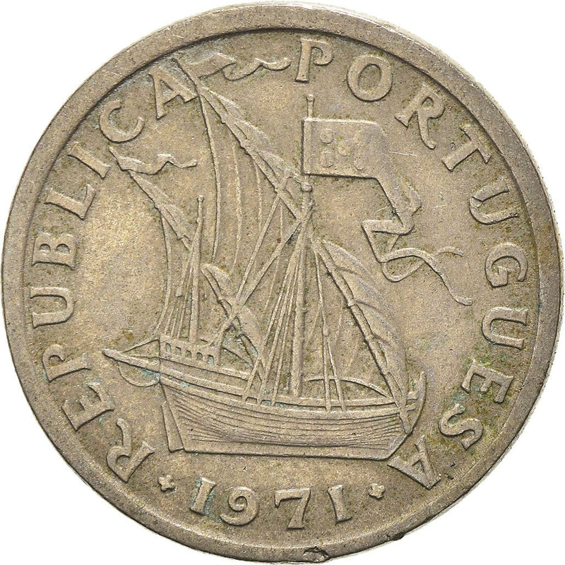 Portugal Coin Portuguese 2.50 Escudos | Sailing Ship | KM590 | 1963 - 1985