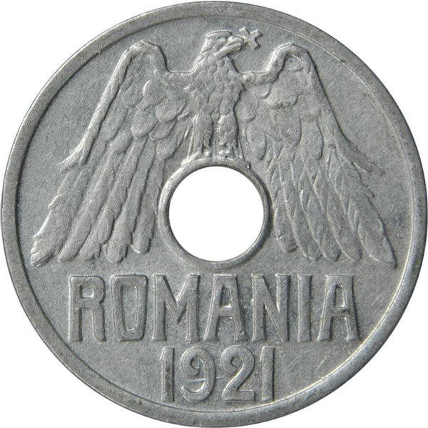 Romania | 25 Bani Coin | Ferdinand I | Eagle | KM44 | 1921