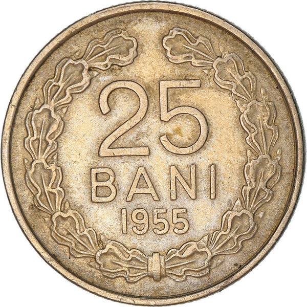 Romania | 25 Bani Coin | KM85.3 | 1955