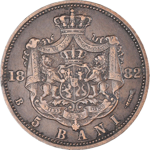 Romania | 5 Bani Coin | King Carol I | KM19 | 1882 - 1885