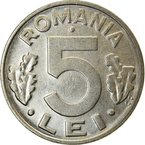 Romania | 5 Lei Coin | KM114 | 1992 - 2005