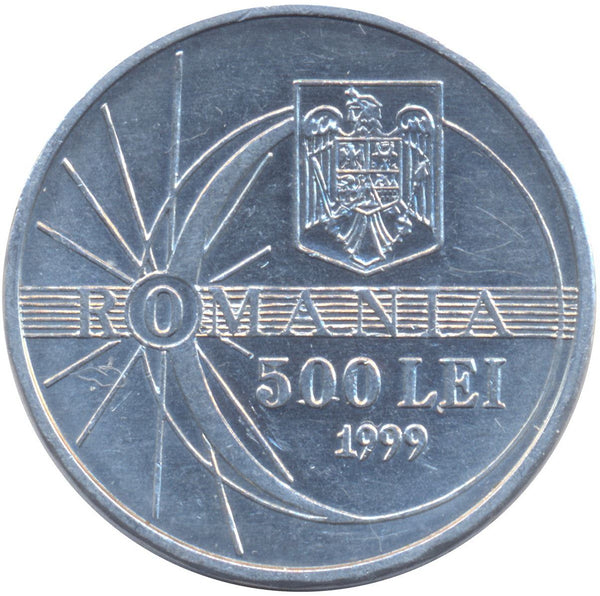 Romania | 500 Lei Coin | Solar Eclipse | KM146 | 1999