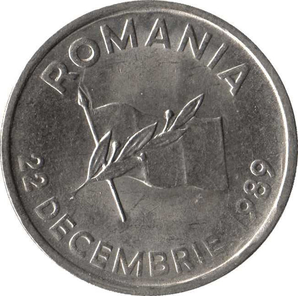 Romania Coin | 10 Lei | Revolution Anniversary | KM108 | 1990 - 1992