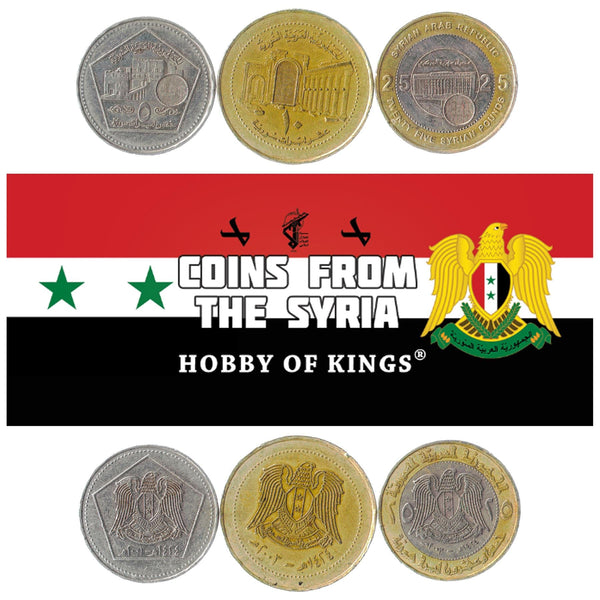 Set 3 Coins Syria 5 10 25 Pounds 2003