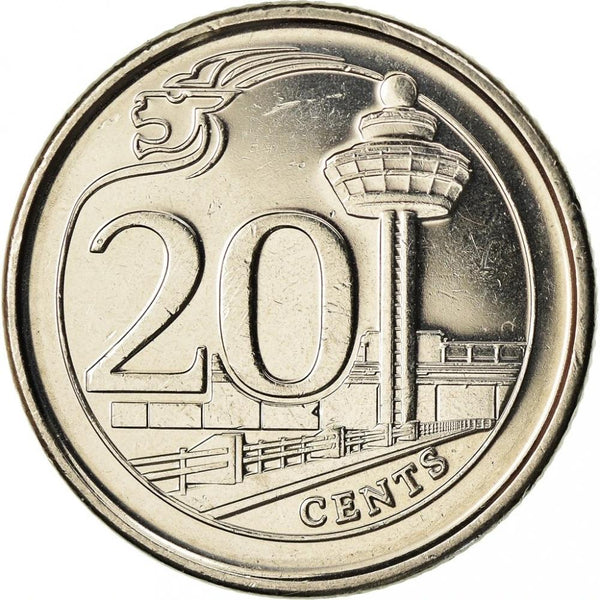Singapore 20 Cents Coin KM347 2013 - 2019 Nickel plated steel
