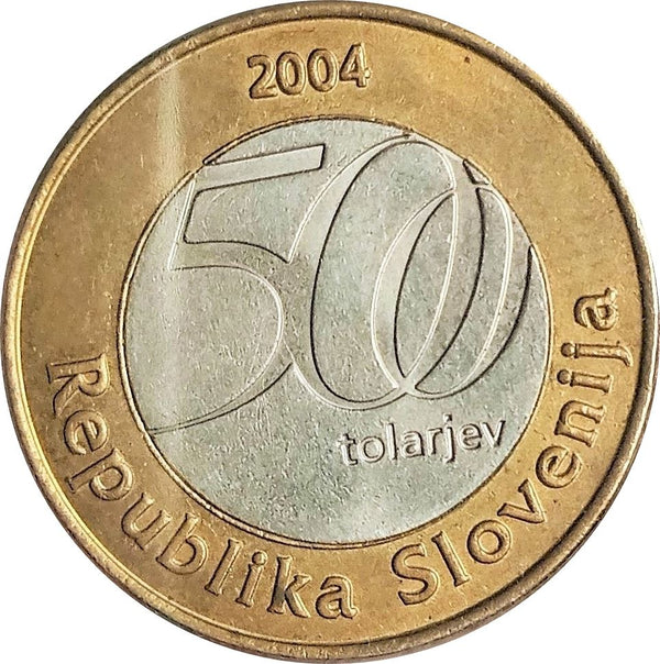 Slovenia 500 Tolarjev Coin | Jurij Vega | KM57 | 2004