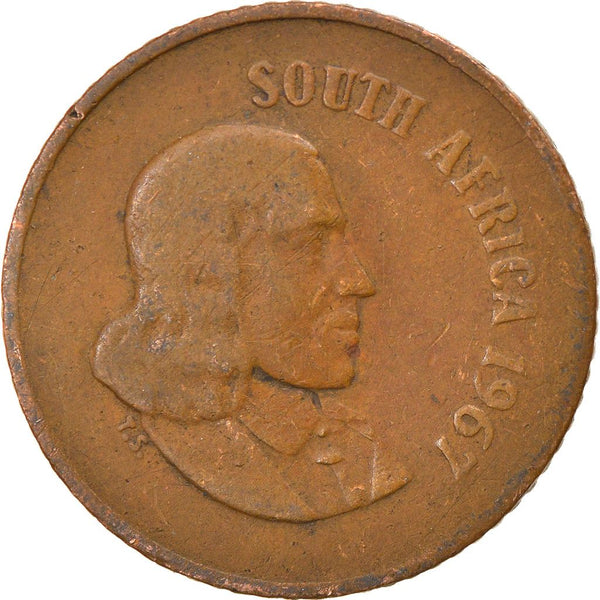 South Africa 1 Cent Coin | English Legend - SOUTH AFRICA | KM65.1 | 1965 - 1969