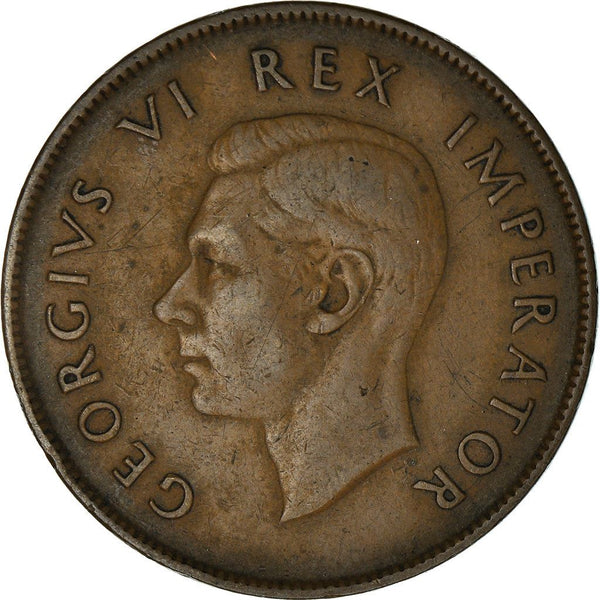 South Africa 1 Penny Coin | George VI | KM25 | 1937 - 1947