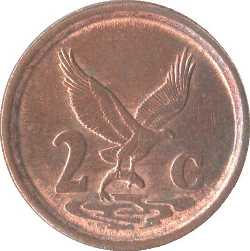 South Africa 2 Cents SUID-AFRIKA - SOUTH AFRICA Coin KM133 1990 - 1995