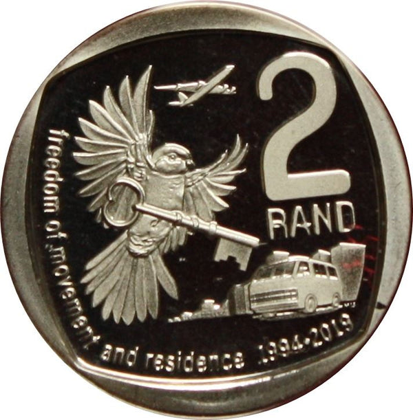South Africa 2 Rand Coin | Freedom of Movement and Residence |2019