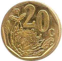 South Africa | 20 Cents Coin | Ndebele Legend - iSewula Afrika | KM442 | 2008 - 2021