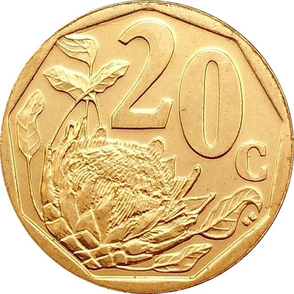 South Africa 20 Cents English Legend - South Africa Coin KM270 2002 - 2015