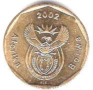 South Africa 50 Cents Coin | Tswana Legend - Aforika Borwa | KM271 | 2002