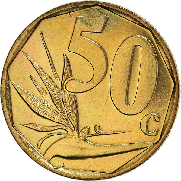 South Africa 50 Cents Coin | Tswana Legend - Aforika Borwa | KM271 | 2002