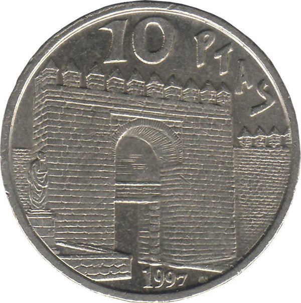 Spain 10 Pesetas Seneca Coin KM982 1997