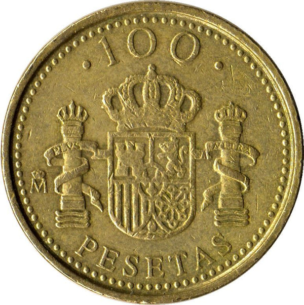 Spain 100 Pesetas - Juan Carlos I Coin KM989 1998 - 2000