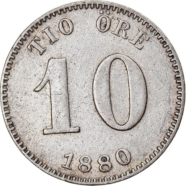 Sweden | Swedish 10 Ore Coin | Oscar II | KM755 | 1880 - 1904