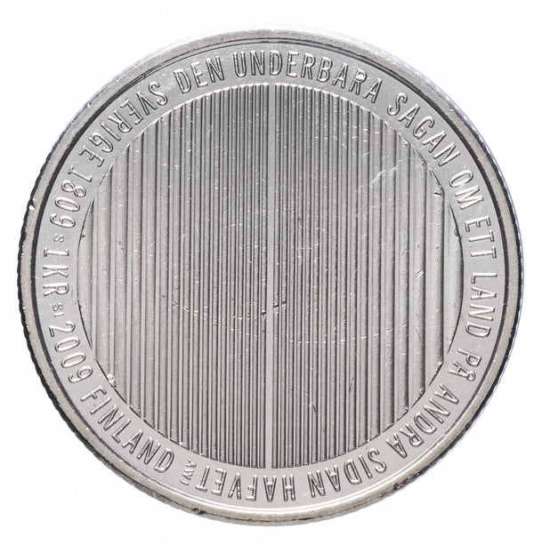 Swedish Coin 1 Krona | Carl XVI Gustaf Separation from Finland | Sweden | 2009
