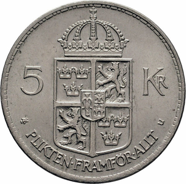 Swedish Coin 5 Kronor | Gustaf VI Adolf | Sweden | 1972 - 1973