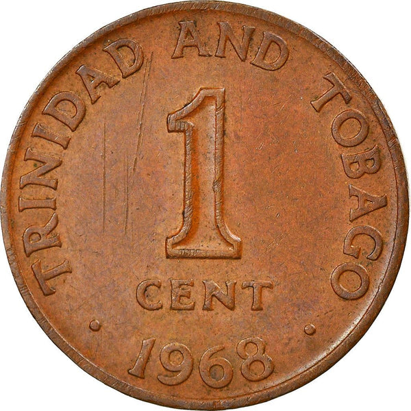 Trinidad and Tobago 1 Cent Coin | Queen Elizabeth II | KM1 | 1966 - 1973