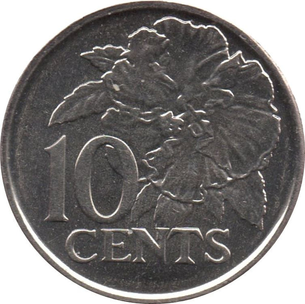 Trinidad and Tobago 10 Cents Coin | Flaming Hibiscus | 2017