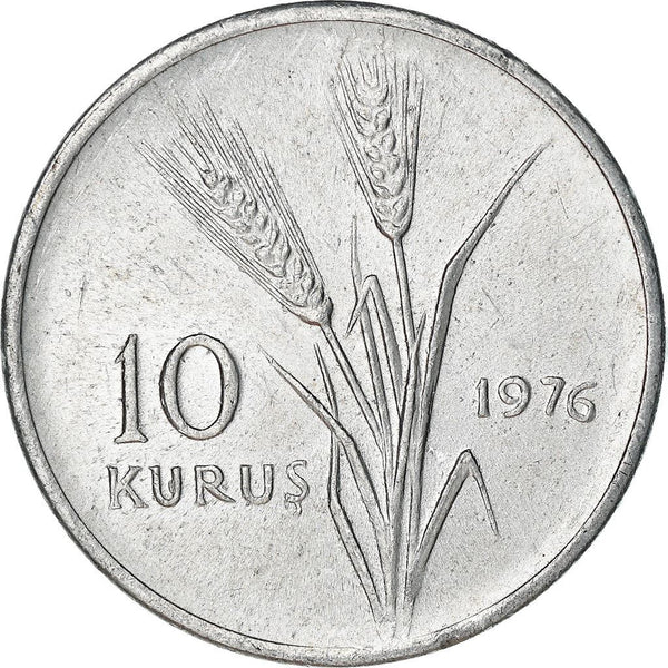 Turkey | Turkish 10 Kurus Coin | Istanbul | Moon Star | KM891a | 1975 - 1977