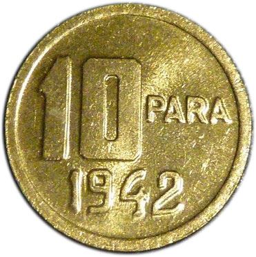 Turkey | Turkish 10 Para Coin | Moon Star | KM868 | 1940 - 1942