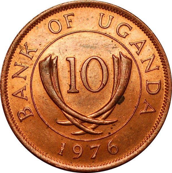 Uganda | 10 Cents Coin | KM2a | 1976