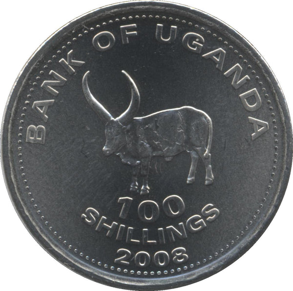 Uganda | 100 Shillings Coin | African Bull | KM67a | 2007 - 2019