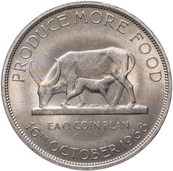 Uganda | 5 Shillings Coin | Cow | KM7 | 1968