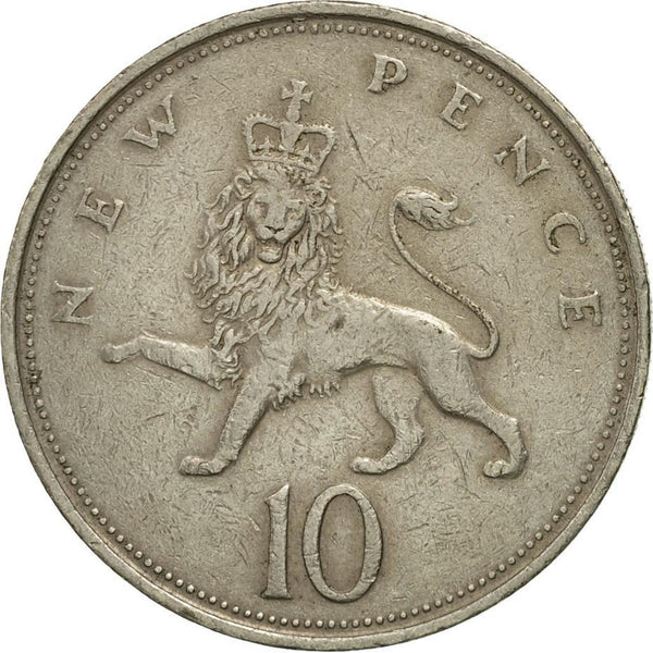 United Kingdom 10 New Pence - Elizabeth II 2nd portrait | Coin KM912 1968 - 1981