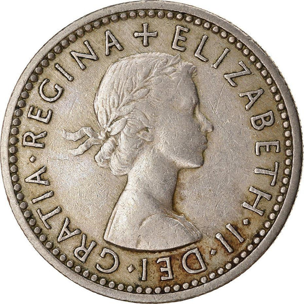 United Kingdom 6 Pence - Elizabeth II 1st portrait | no 'BRITT:OMN' | Coin KM903 1954 - 1970