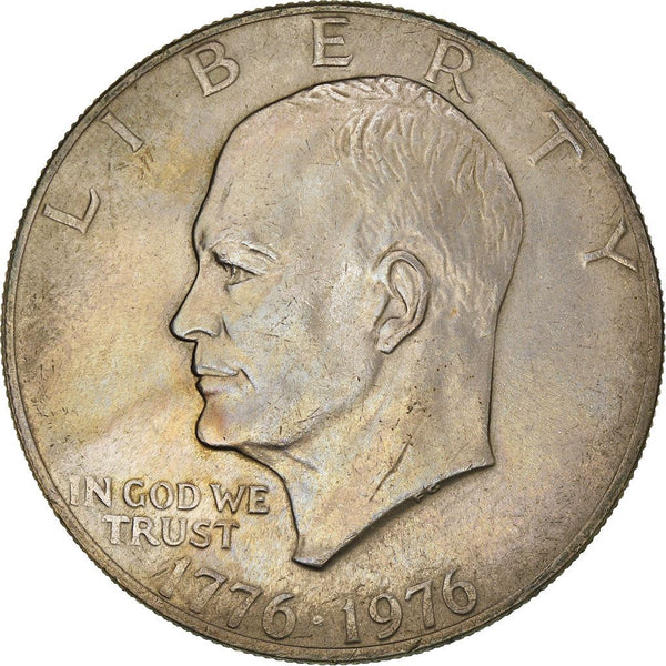 United States | 1 Dollar Coin | Liberty Bell | Moon | Dwight D. Eisenhower | KM206 | 1976
