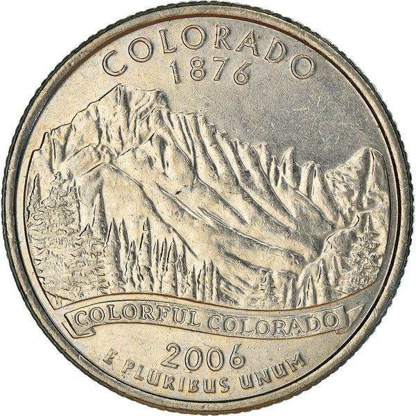 United States | 1/4 Dollar Coin | George Washington | Colorado | Rocky Mountains | KM384 | 2006