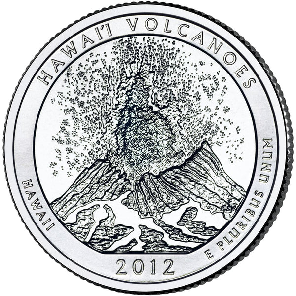 United States | 1/4 Dollar Coin | George Washington | Kilauea Volcano | KM522 | 2012