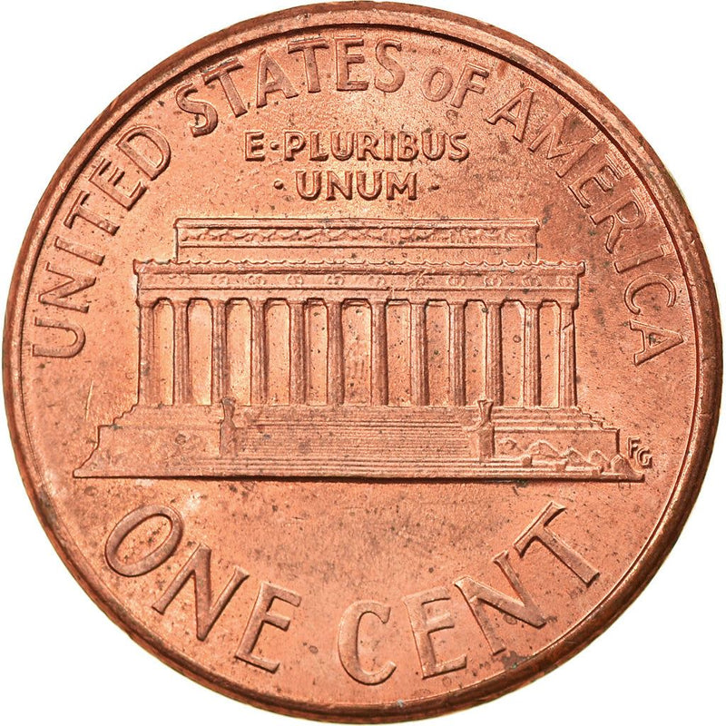 United States | American 1 Cent Coin | Lincoln Memorial | KM201b | 1983 - 2008