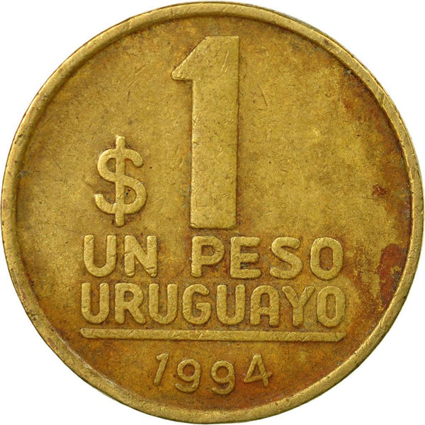 Uruguay 1 Peso Coin | Jose Gervasio Artigas | KM103.1 | 1994
