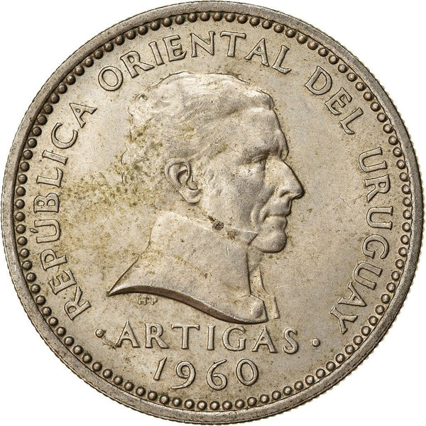 Uruguay 50 Centesimos Coin | Jose Gervasio Artigas | KM41 | 1960
