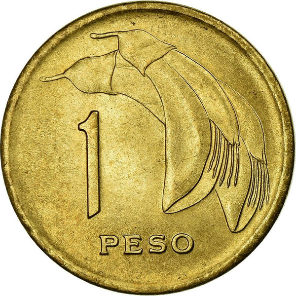 Uruguay Coin 	Uruguayan 1 Peso | Erythrina cristagalli Coral | Jose Gervasio Artigas | KM49 | 1968