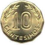 Uruguay Coin 	Uruguayan 10 Centésimos | Hoerse | Olive Sprig | KM66 | 1976 - 1981