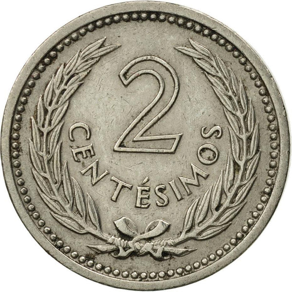 Uruguay Coin 	Uruguayan 2 Centésimos | Jose Gervasio Artigas | KM33 | 1953