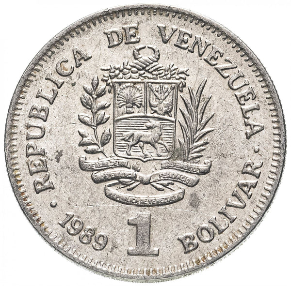 Venezuela | 1 Bolivar Coin | Palomo Horse | Simon Bolivar | KM52a | 1989 - 1990
