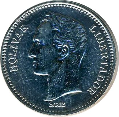 Venezuela | 2 Bolivares Coin | Palomo Horse | Simon Bolivar | KM43a | 1989 - 1990