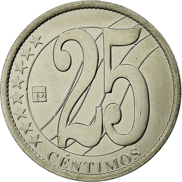 Venezuela | 25 Centimos Coin | Palomo Horse | Stars | KM91 | 2007 - 2009