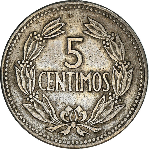 Venezuela | 5 Centimos Coin | Palomo Horse | Wreath | KM38.2 | 1964 - 1965
