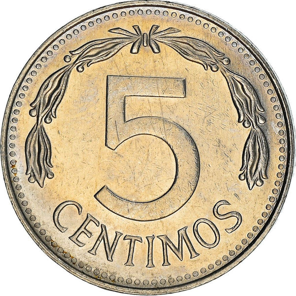 Venezuela | 5 Centimos Coin | Palomo Horse | Wreath | KM49a | 1983